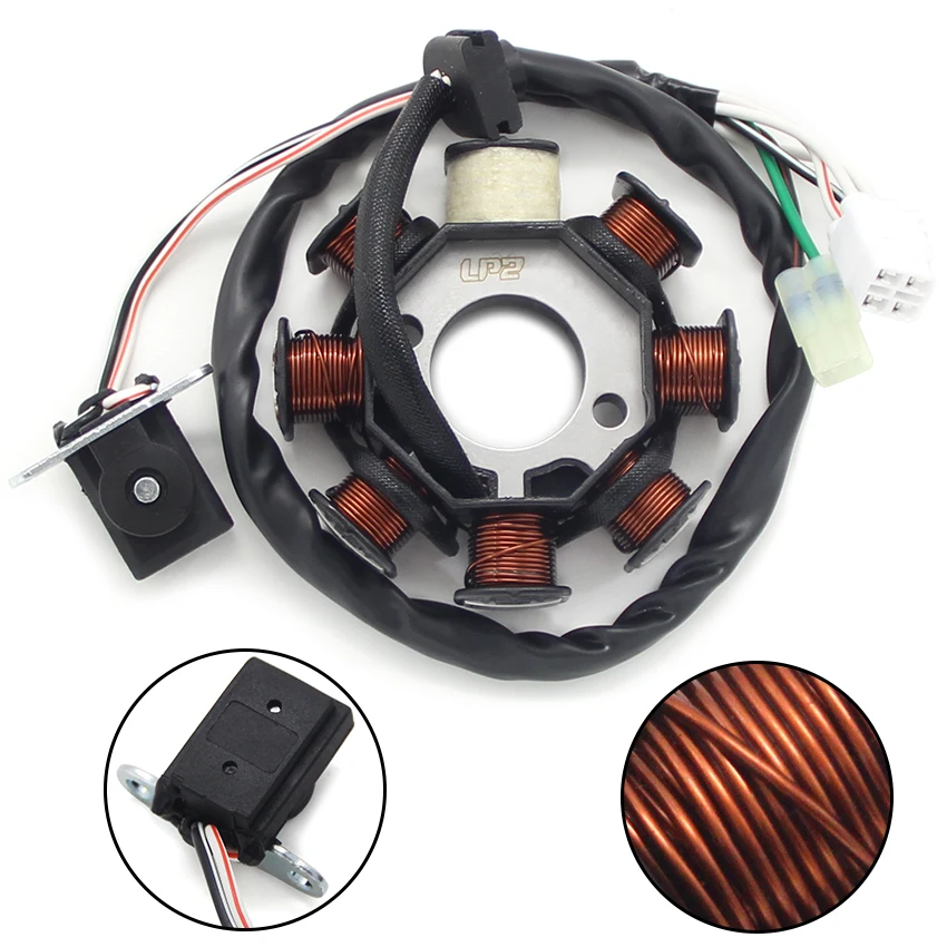 

For Yamaha YFM90R RAPTOR 90 2009-2013 / KLE250 Versys-X 250 ABS 2017-2023 43D-H5510-00 Motorcycle Stator Coil Generator Parts