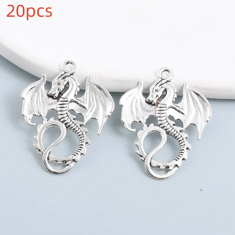 Silver/Gold Color Dragon Charms Great Animal Pendants Cute Jewelry For Making DIY Handmade Findings Accessories Crafts