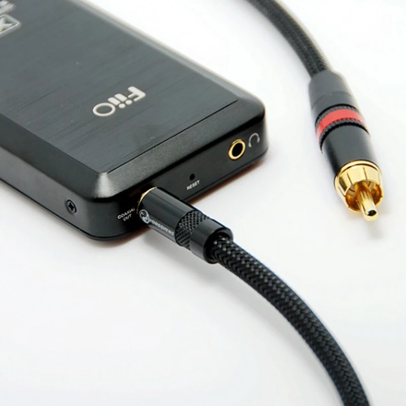 DIY HIFI 3.5mm do RCA SPDIF koncentryczny cyfrowy kabel audio do XiaoMi Box MDZ-09-AA Fiio X3, X5 pierwszej generacji