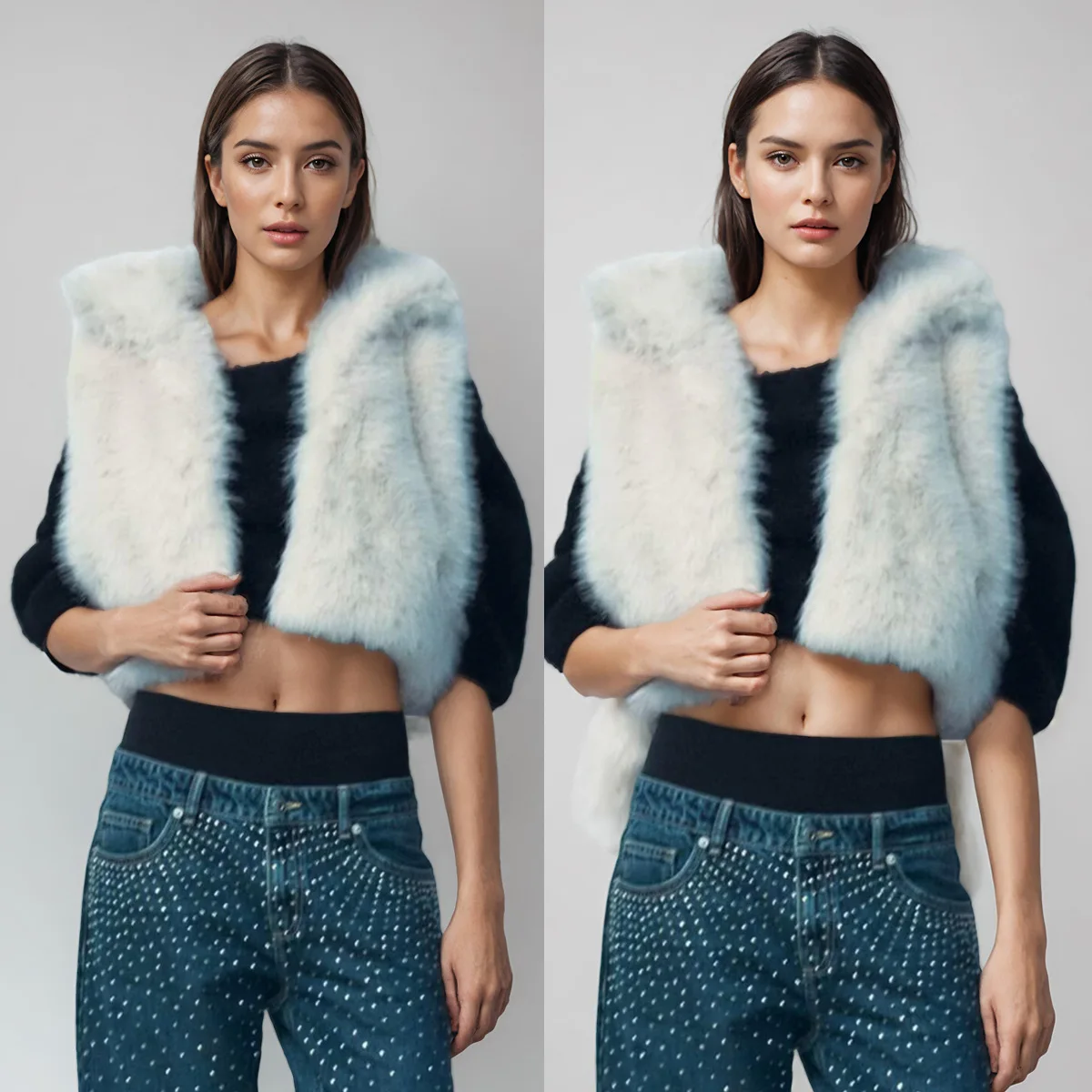 Women's Clothing 2025 Autumn New Casual Street Fashion Vest Faux Fur Top