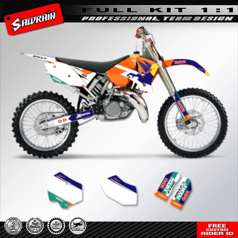 

Мотоциклетные графические фоны Sawrain, наборы наклеек для KTM SX SXF 2003 2004 EXC 2004 013
