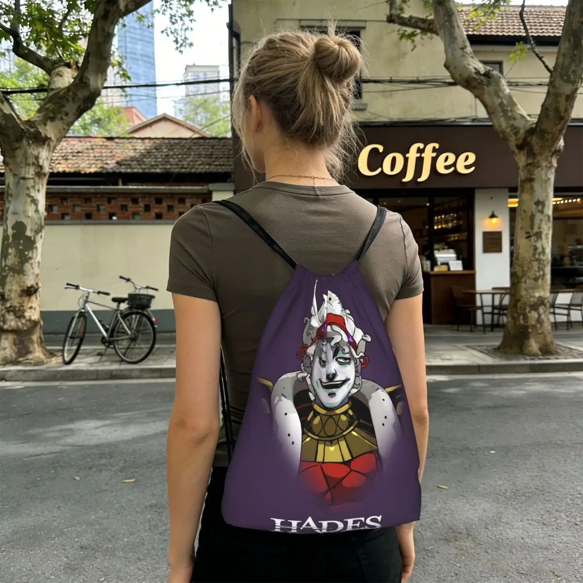 Role Playing Games Hades Backpacks Multi-function Drawstring Bundle Pocket Sundries Bag Book Bags for Travel School