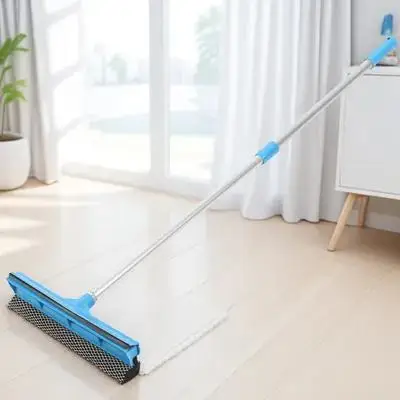 

Glass Cleaner Scrubber Squeegee Tool Double-Sided Microfiber Extendable Brush Plastic Portable Ergonomic Handle Household