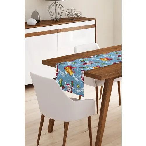 Bk Home Decor Modern Blue Ground Christmas Themed Runner