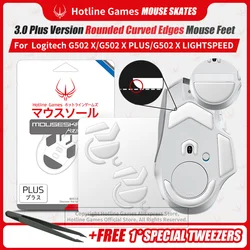 Hotline Games 3.0 Plus Mouse Skates mit abgerundeten, gebogenen Kanten für Logitech G502X Wired/Wireless Gaming Mouse Feet Pad Ersatz