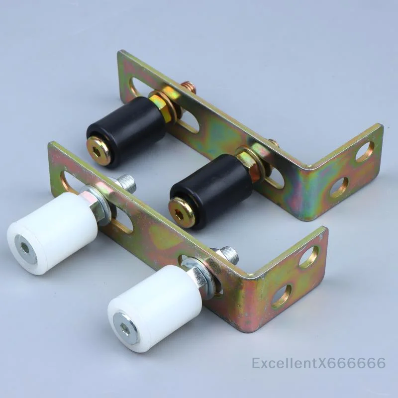 

Long Lasting Gate Rollers 1 Set Sturdy Wear Resistant Durable with L Shape Bracket for Driveway Fence Sliding Gate Use