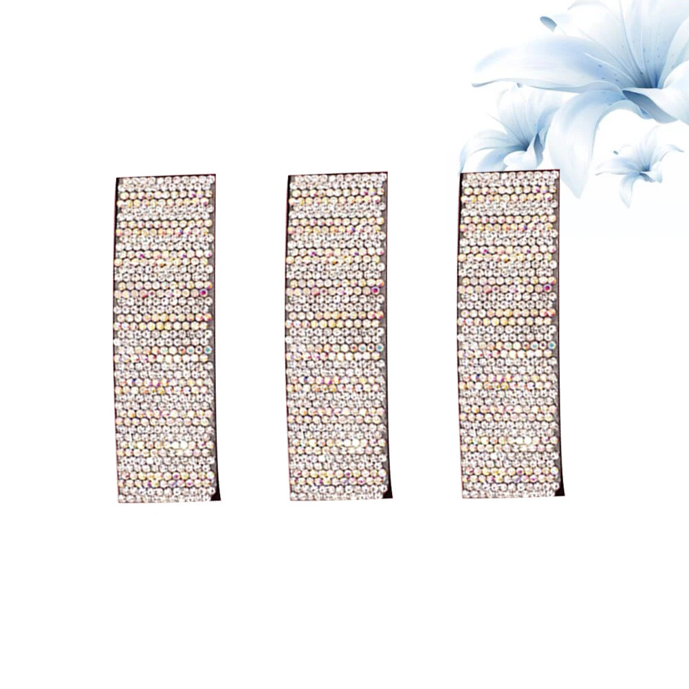 

3 Pcs Diamond Hair Clip Pins Rhinestone Clips Temperament Women Barrettes Alloy Girl Girls