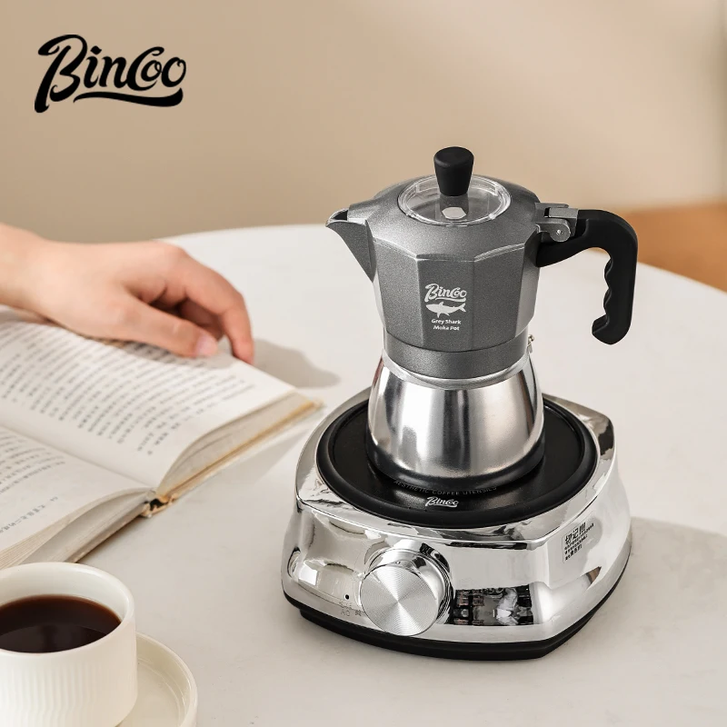 Bincoo วาล์วคู่ Espresso Maker Moka Pot สําหรับคลาสสิกอิตาเลี่ยนและ Cuban Café Brewing Professional Home Barista Accessorie