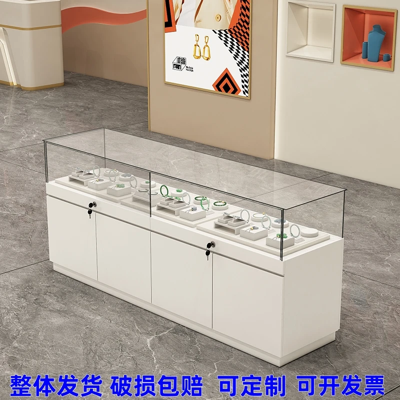 

Wooden Jewelry Jewelry Display Cabinet Product Model Display Cabinet Museum Display Cabinet Product Mobile Phone Glass Counter