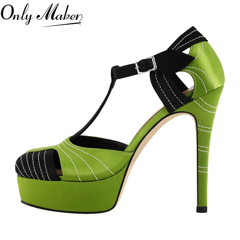 onlymaker-–-escarpins-a-plateforme-verte-pour-femmes-bout-rond-sangle-en-t-talons-hauts-fins