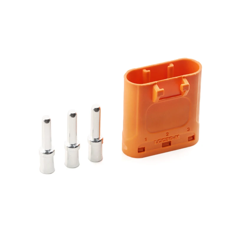 5Pcs/1pc Amass 3P Plug LCC30 Copper Silver Plated Lithium Battery Connector For Smart Appliance Male Female LCC30PB-M LCC30PW-M