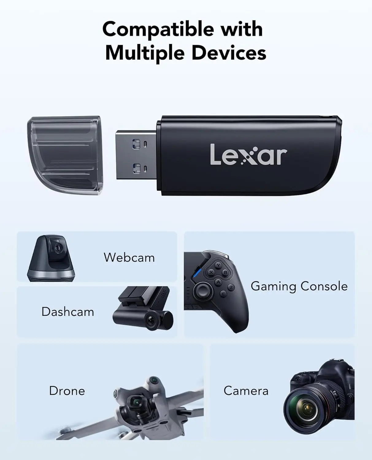 Dual Slot USB-A Reader, USB 3.2 Gen 1 Up to 104MB/s,USB-A for SD/MicroSD/SDXC Camera Card Reader Adapter,OTG MicroSD Card Reader