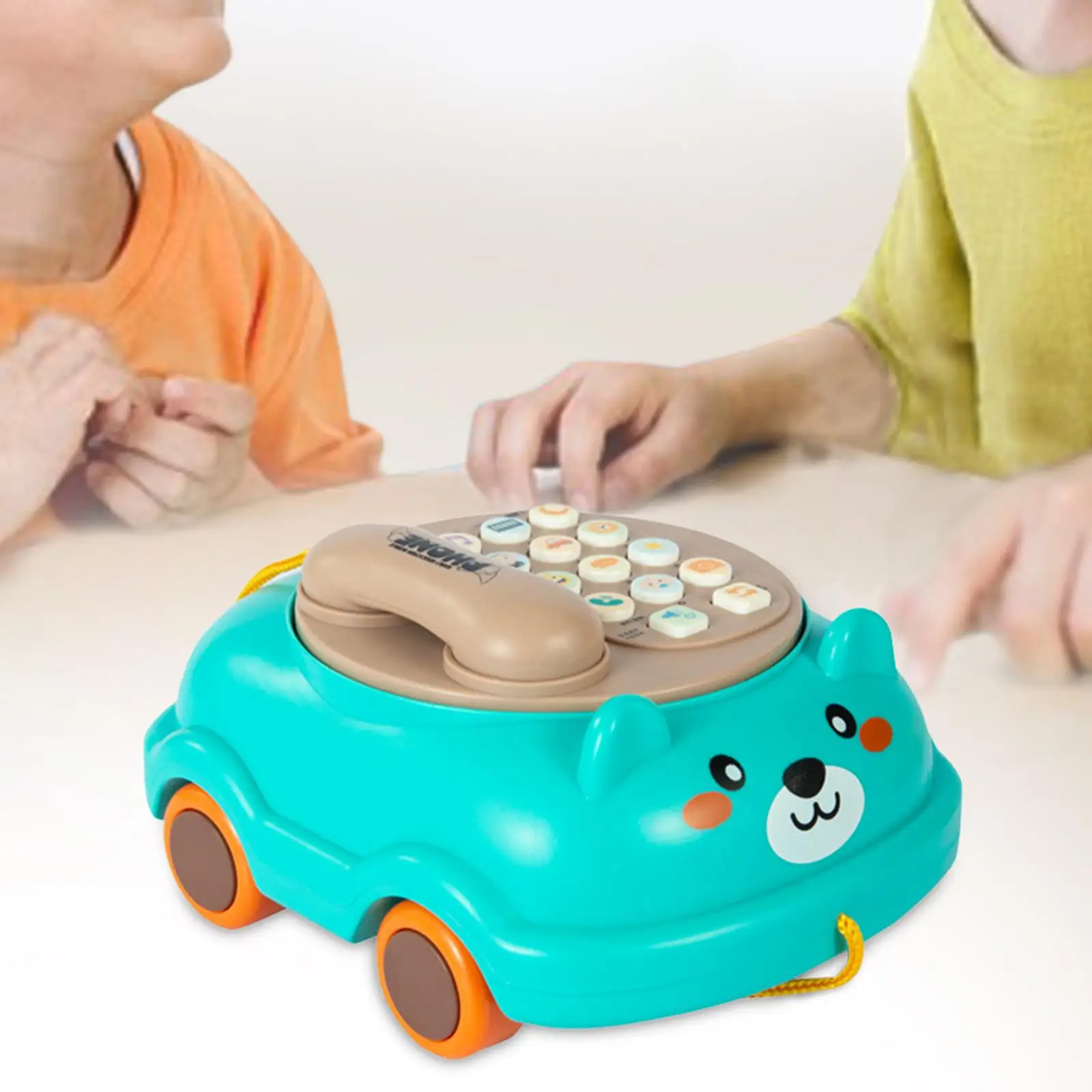 Cognitive Development Games Piano Lights Kid Phone Pretend Phone Sensory Toy for Boy Creative Gift 3 Years Old Children