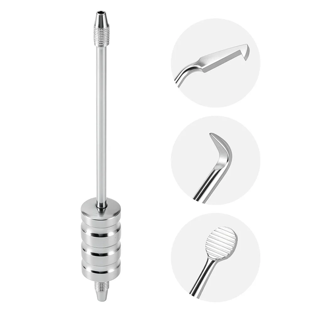 1Pcs Azdent Manual Dental Crown Remover Stainless Steel Manual Bridge Remover With 3 Attachments Reusable Dentistry Lab Tools