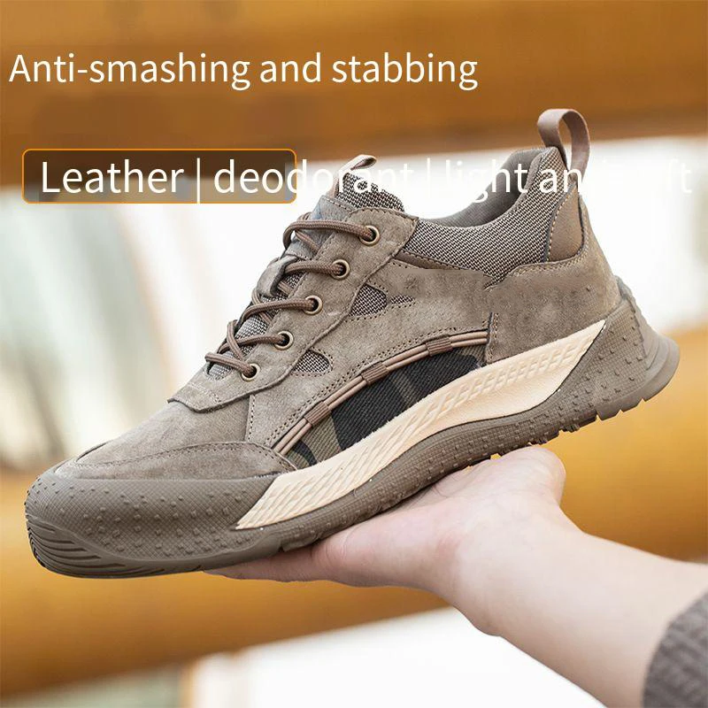 

Protection Shoes Men Anti Smashing Anti Stabbing Protection Construction Site Safety Steel toe Insulation Lightweight Odor Proof