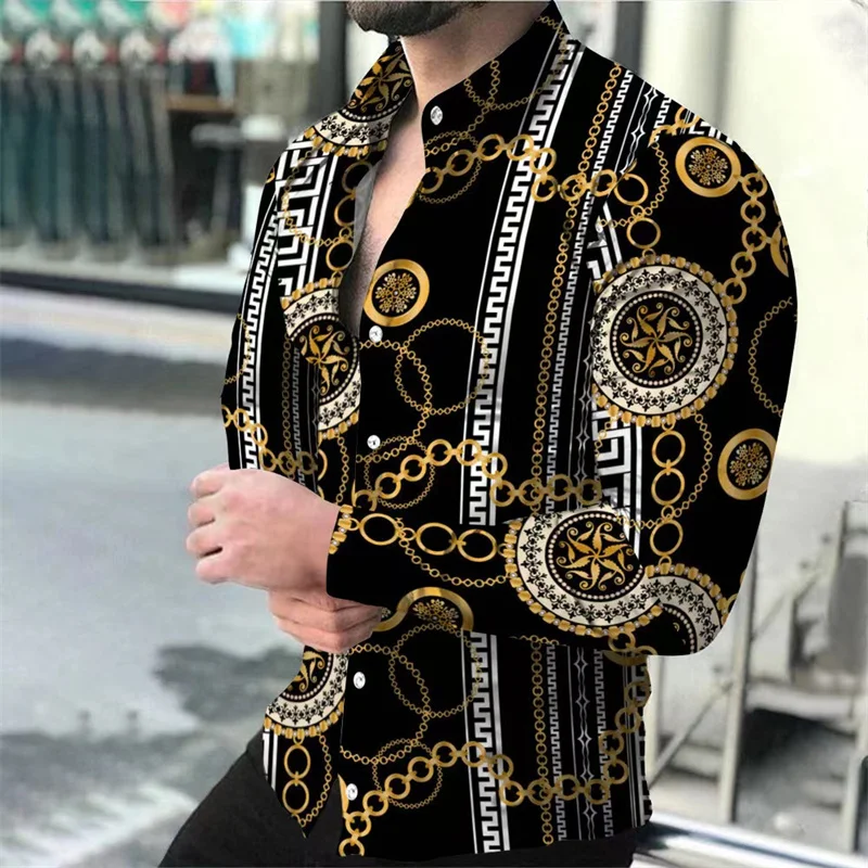 2023 new shirt top fashion men's creative high-definition pattern high-quality comfortable soft material outdoor street leisure