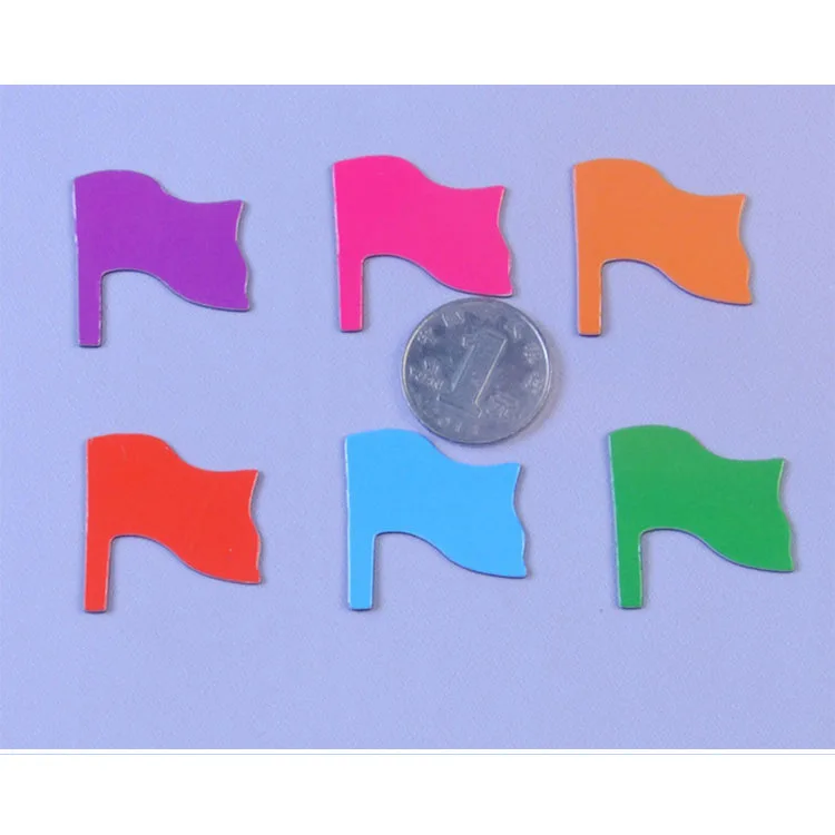 30mm bandeira magnética colorida ímãs de geladeira mini bandeira vermelha marcador ímãs educativos adesivos magnéticos para ensino