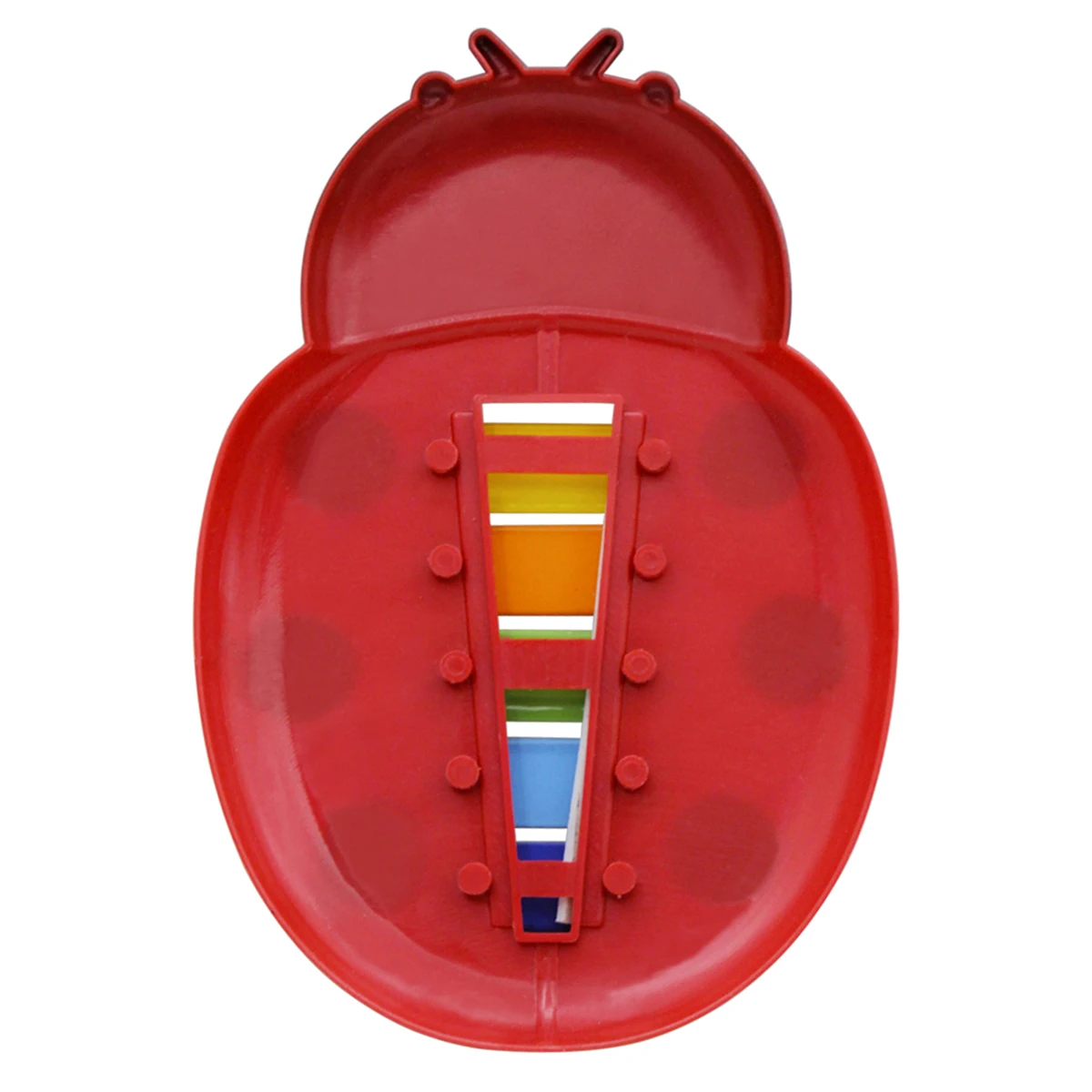 

5-Note Colorful Aluminum Plate Xylophone Percussion Musical For Toddle Kids Abs Ladybird Shaped Smooth Surface Safe Food