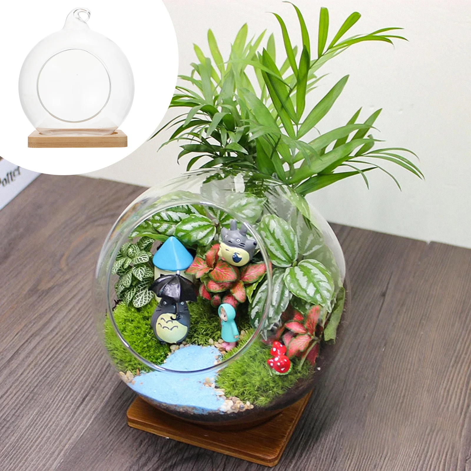 

1Pcs Eco Bottle Micro Landscape DIY Glass Hanging Terrain Container Small Plant Bottle Home Decoration Office Ornament