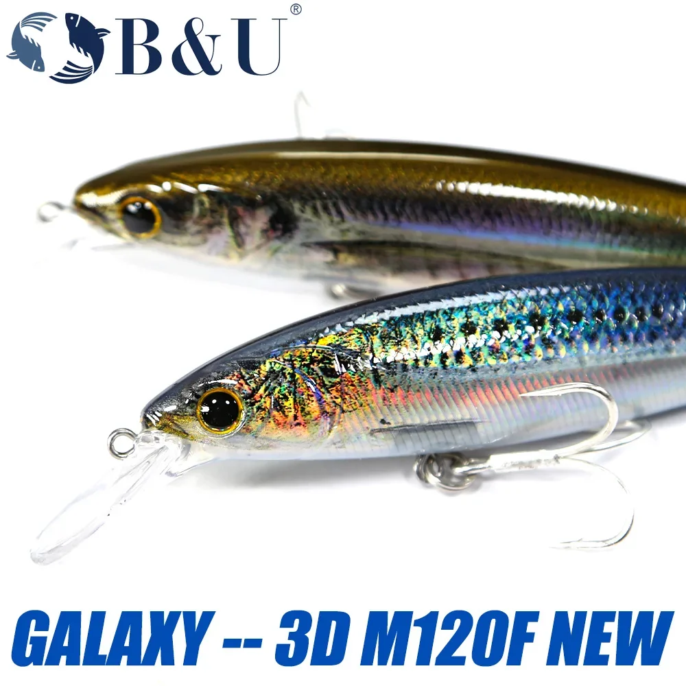 B&U Floating Minnow Saltwater Fishing Lures Trolling Crankbait Hard Baits Wobblers Artificial Trout Lure For Sea Bass