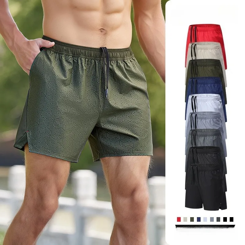 Summer New Men's Casual Shorts Splicing Breathable Quick-drying Shorts Outdoor Large Size Running Fitness Shorts