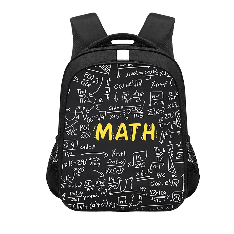 Sac à dos de géométrie de formule mathématique pour adolescents, sac à dos scientifique, sac de jour pour garçon et fille, sacs d'école pour enfants, sac à dos pour femme, sac de livre pour enfant, 16 pouces