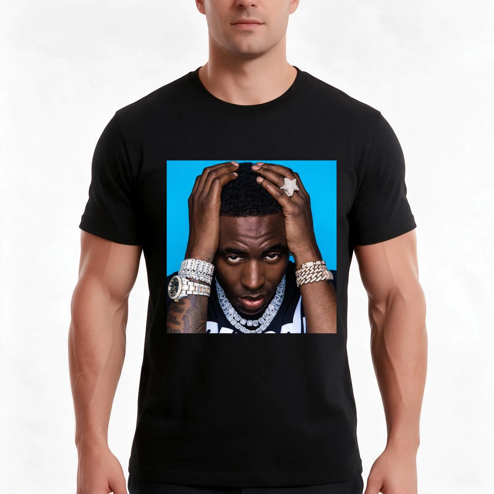 RIP Young Dolph T-Shirt Summer Casual Cotton Tee Oversized Streetwear Tops Vintage Graphic Print Loose Fit Short Sleeve