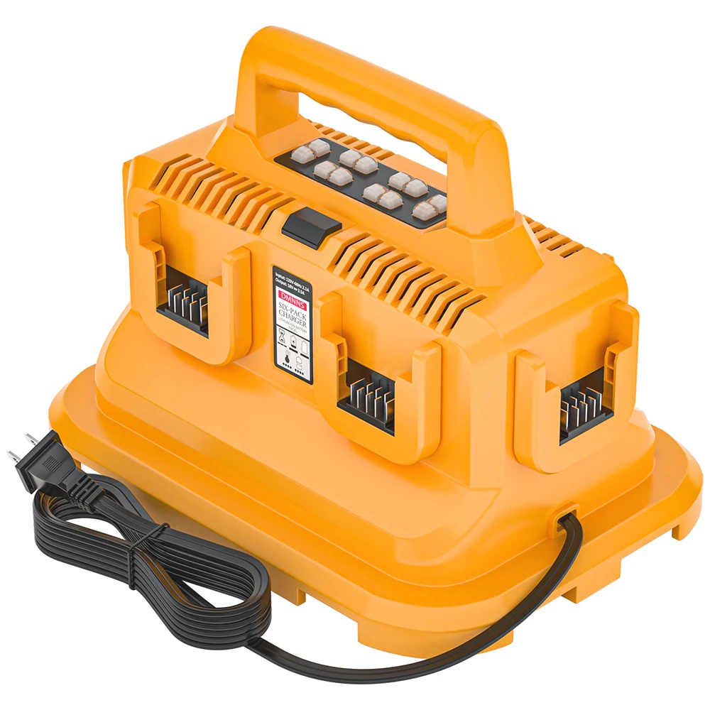 

6-Ports Rapid Battery Charger Station,Replacement for Dewalt 20V/60V Battery Charger,Compatible with Dewalt 20V/60V Battery