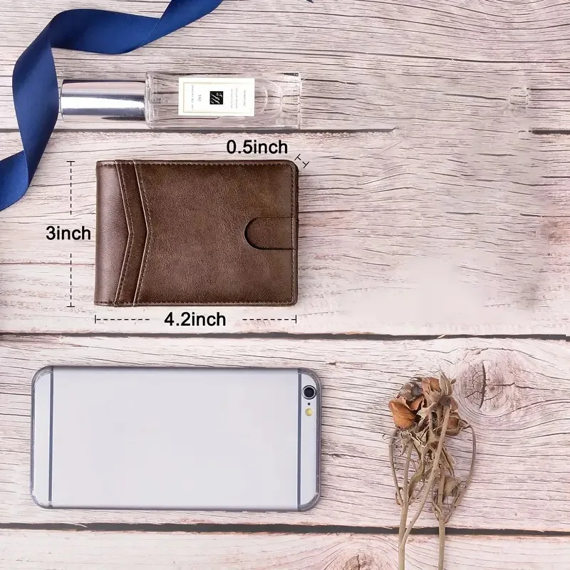 Leichte Vintage Bifold Wallet: ein stilvoller und langlebiger Kreditkarten halter und eine Geldbörse – Detail 3