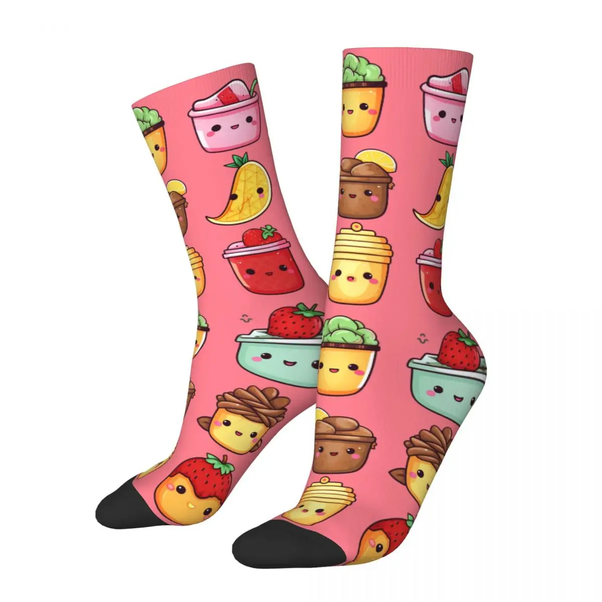 

Foods Nutella Cartoon Unisex Socks Hiking 3D Print Happy Socks Street Style Crazy Sock