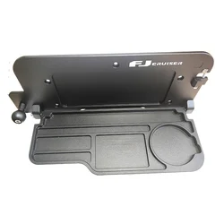 Folding storage tray for passenger side dashboard of 2007-2023 Toyota FJ Cruiser, tray table holder, interior accessory.