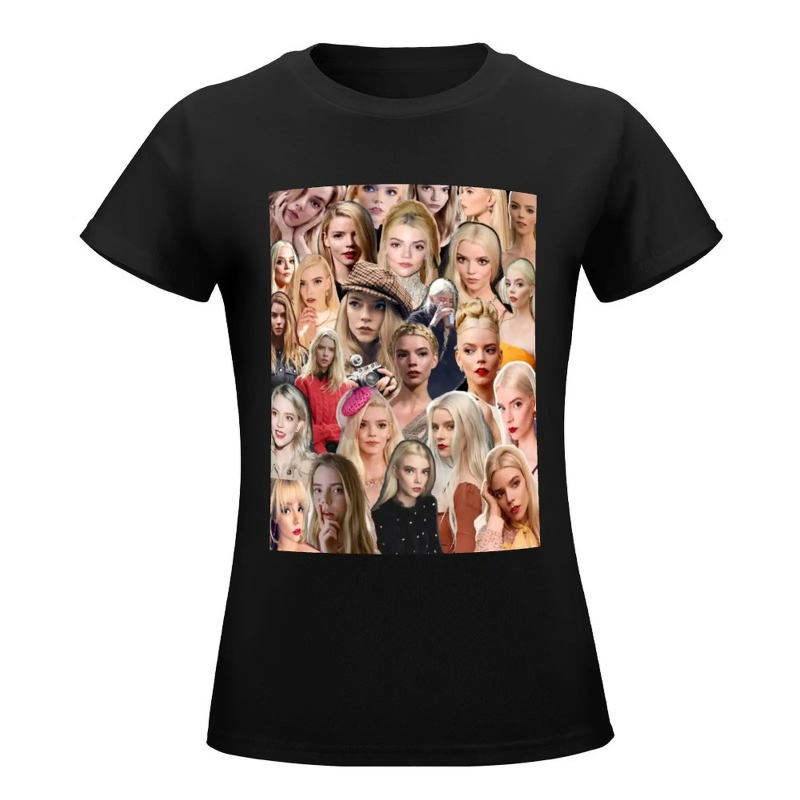 Anya Taylor-Joy collage T-Shirt Blouse cute clothes t-shirts for Women cotton