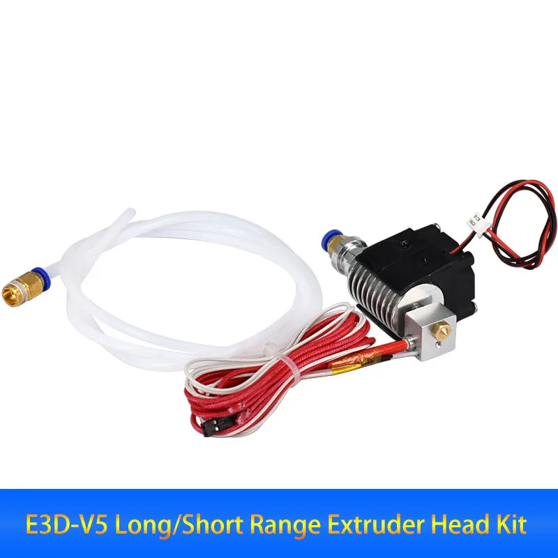 Kit E3D-V5/V6 Long/Short Range Extruder Head 3D Printer Nozzle E3DV5 Complete Set With Fan And Feeding Tube