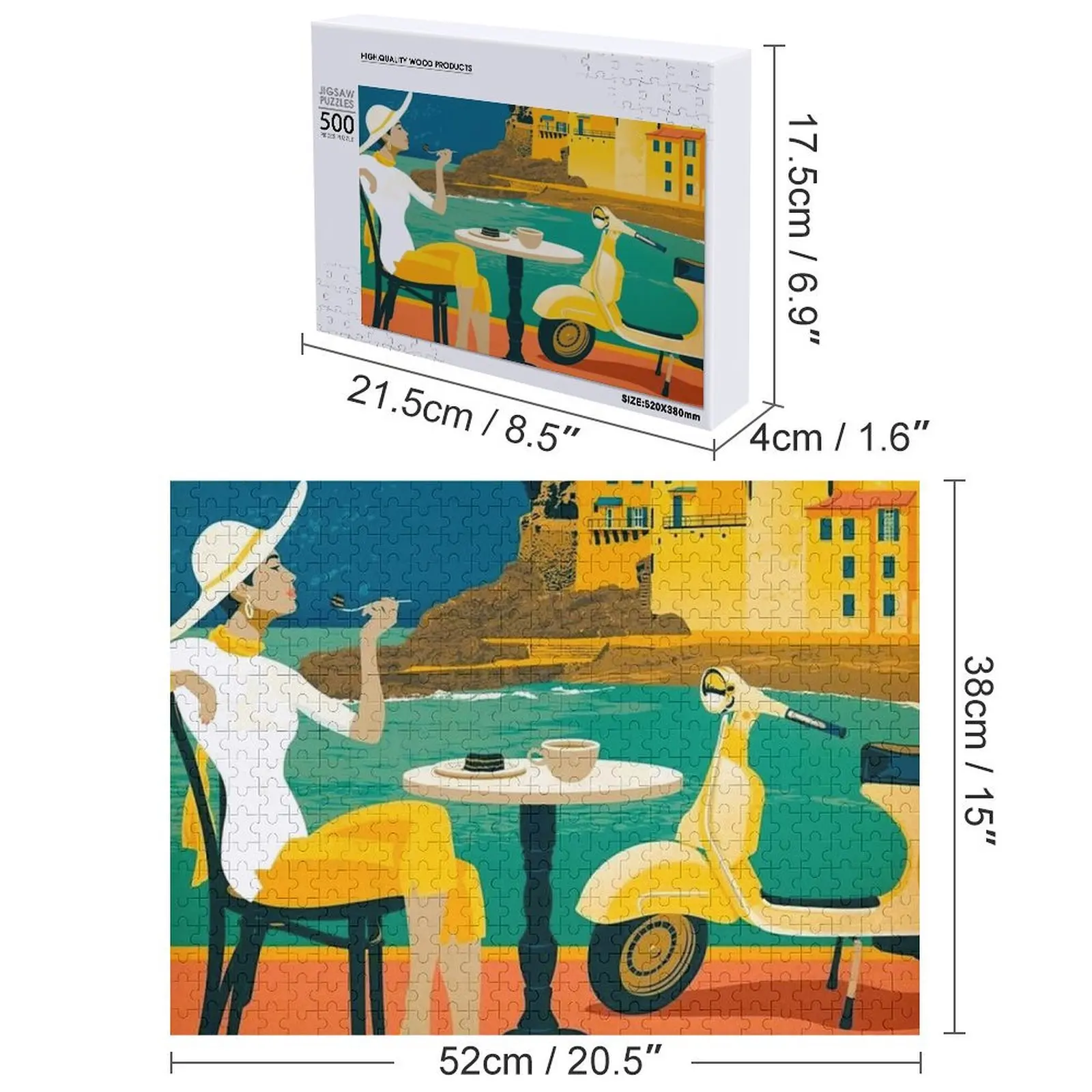 PORTOFINO ITALIA: Vintage Resort Viagem Publicidade Impressão Quebra-cabeça Brinquedos de Natal Escala Motores Quebra-cabeça de imagem personalizada