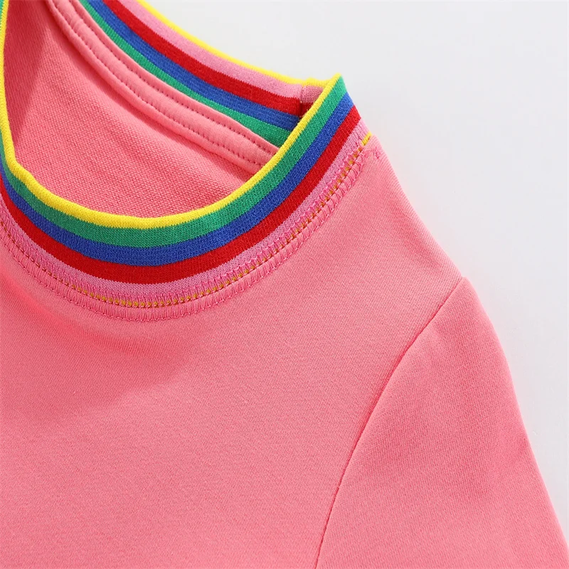 Springen Meter 2-8T Heißer Verkauf kinder Schule Kleider Mit Taschen Stift Stickerei Langarm Herbst Kinder adrette Kleid – Detail 9