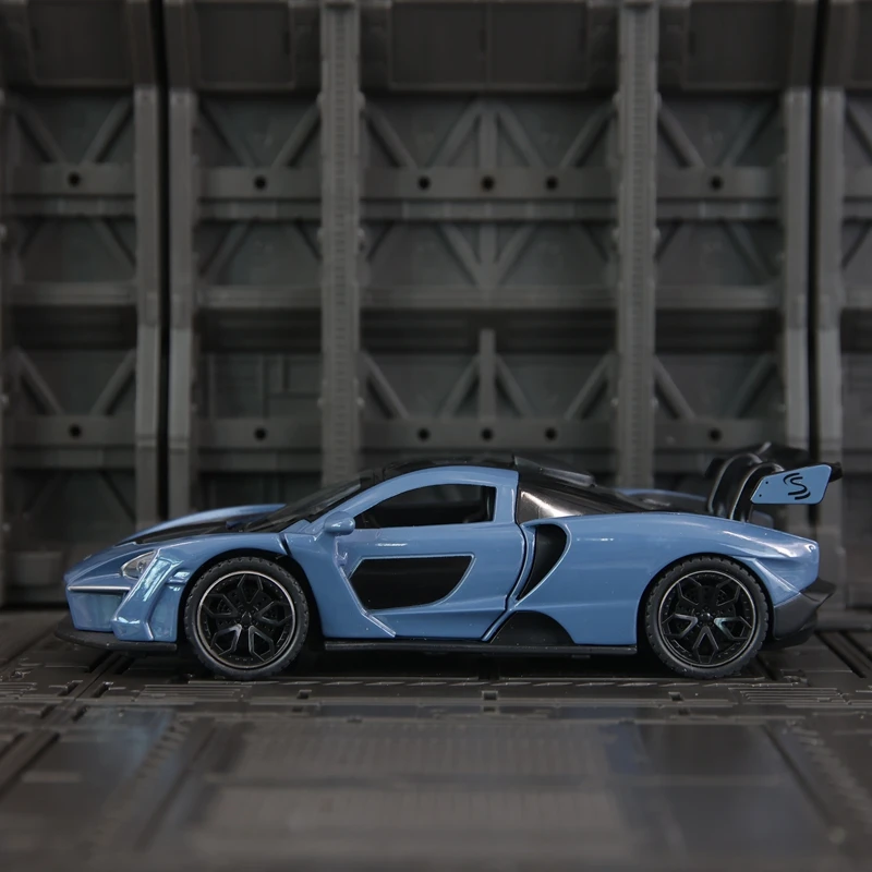 1:32 McLaren SNNA liga modelo de carro coleção de ornamentos, portas e capô do motor, porta-malas pode ser aberto para brinquedos infantis