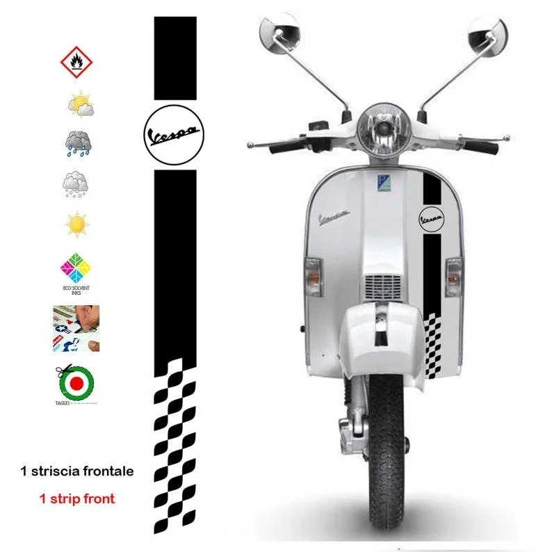 For Adhesive vespa strip and squares various colors pvc contoured 1 - 3 strips sticker strip vespa cropped multicolor print pvc