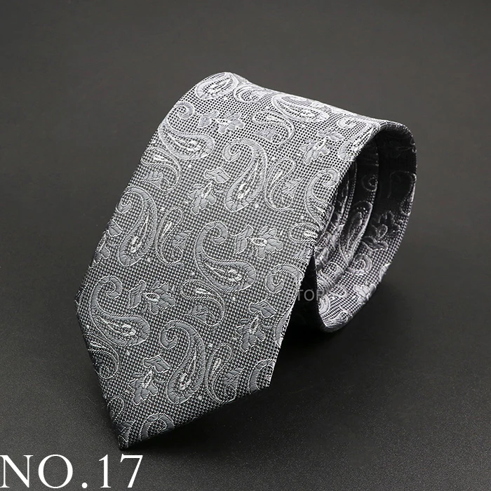 Neue Design Hochzeit Männer Krawatte Grau Braun Grün Paisley Blume Krawatten Männer Business Dropshipping Bräutigam Kragen Zubehör Geschenk – Detail 17