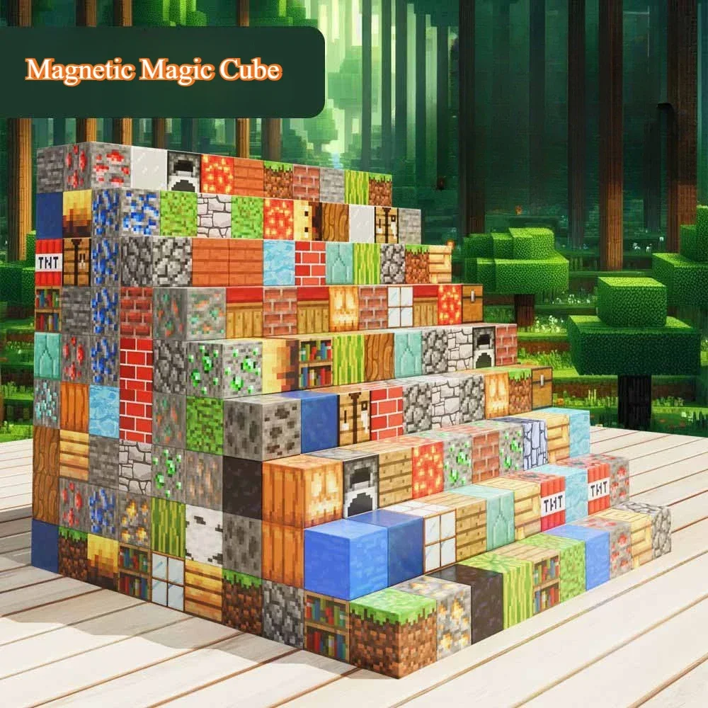 Upgrades DIY Magnetic Building Blocks Toy Build Magnet Creative World Ideal for Boys Girls STEM Montessori Sensory Cubes Gifts