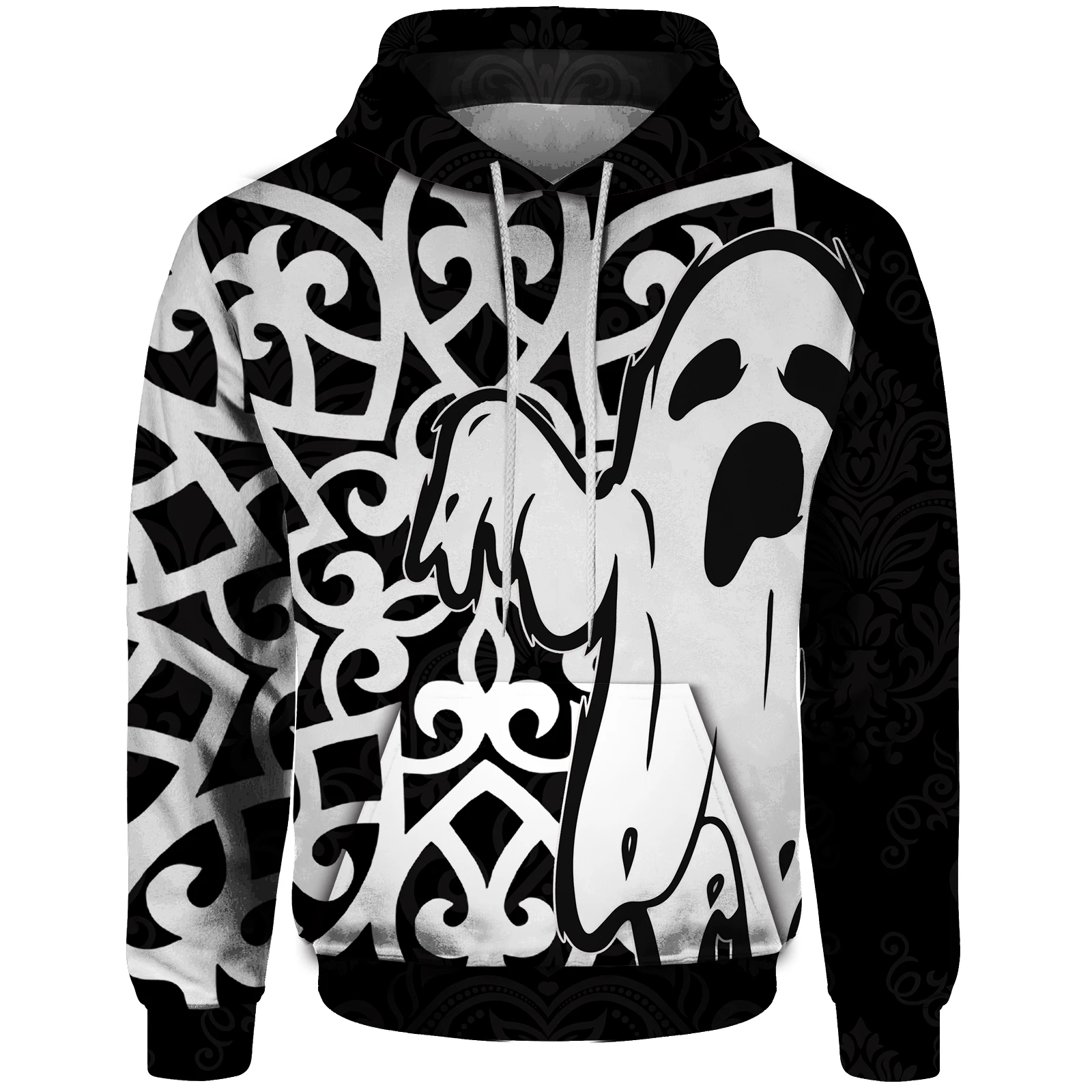 Demon Official-website Ghost Sweatshirts for Men Comfortable and Durable Pullover Hoodies Tiger 3D Printing Men's Clothing Cool