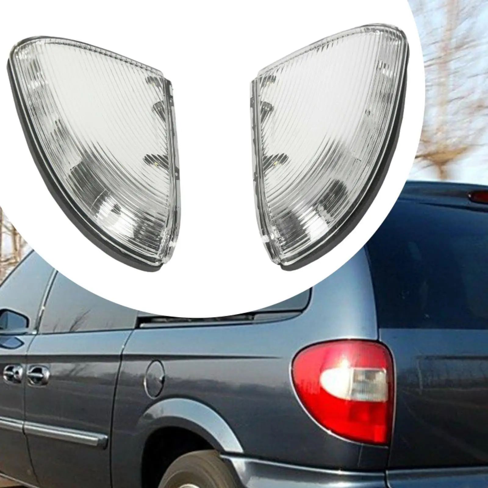 

LED Car Light Front Side Mirror Indicator Lamp Pair for Dodge Ram Truck Safe Illumination Upgrade