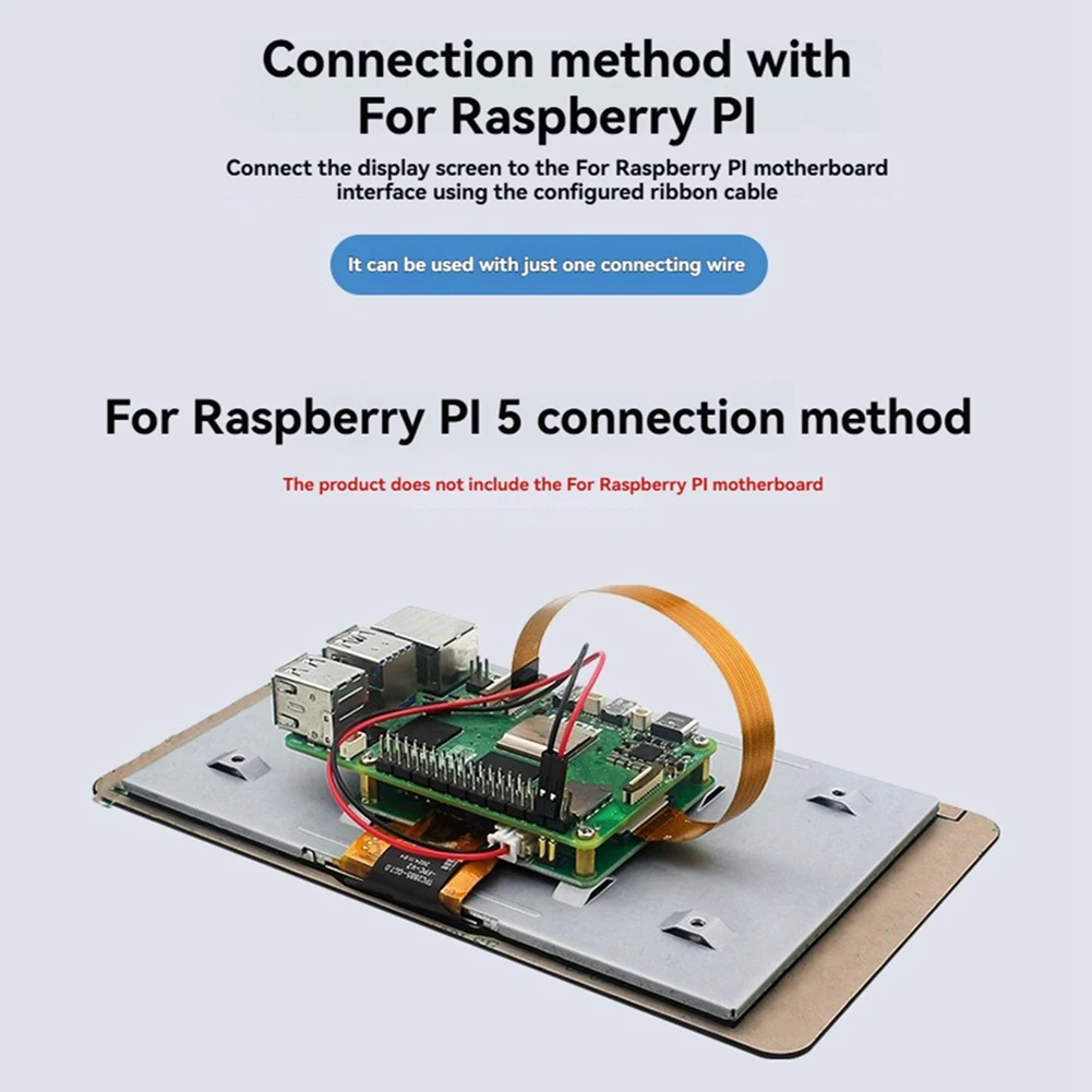 

Дисплей FFYY для Raspberry Pi 7 дюймов, DSI 1024x600, для Raspberry Pi 5/4B, IPS, емкостный сенсорный экран, без корпуса