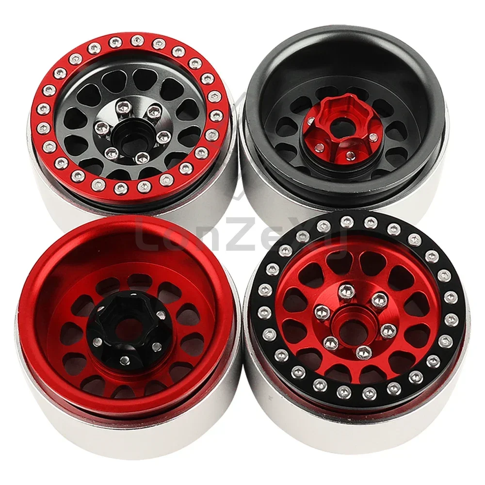 Felgi ze stopu metali 1/4szt 1.9 Beadlock do gąsienic 1/10 RC Axial SCX10 III D90 AXI03007 90046 TRX-4 Redcat GEN 8