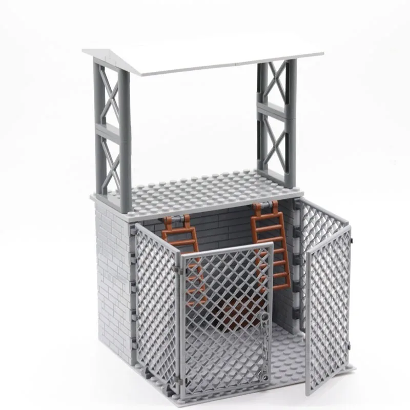 138Pcs Military Base Watchtower Building Blocks Army Guard Post Observation Tower Bricks Set MOC Construction Toys Gift For Boys