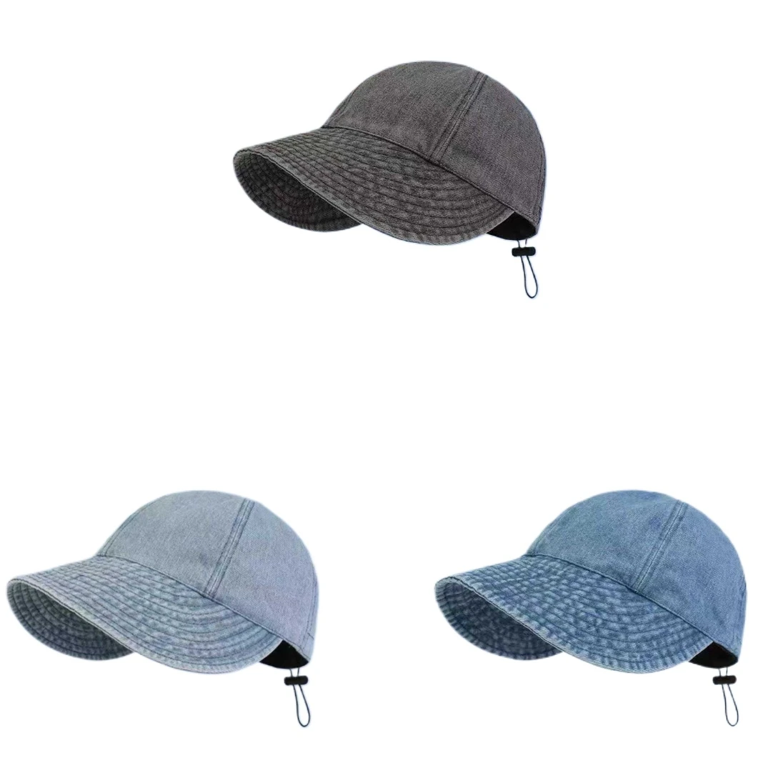 

Denim Wide Brim Fisherman Hat for Women Men Foldable Sunshade Visors Soft Adjustable Bucket Hat Outdoor Sports Travel Panama Cap