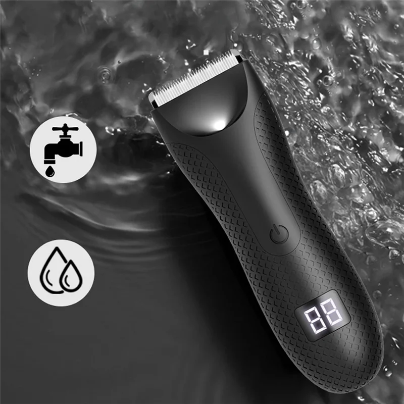 A66T-Body Hair Trimmer قابلة للشحن ماكينة تشذيب شعر الفخذ شفرة ماكينة حلاقة كهربائية مع 2 دليل مشط الجسم Groomer للرجال