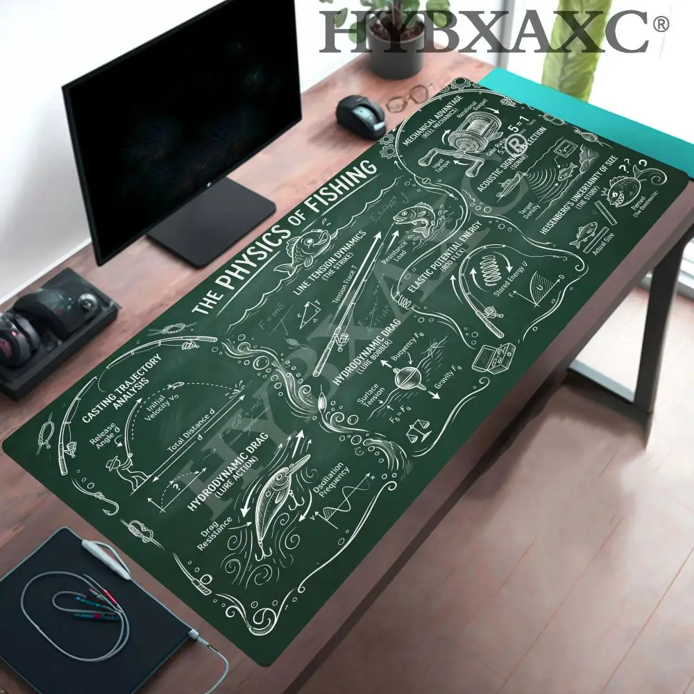 

HYBXAXC The Physics of Fishing Desk Mat Mousepad Science Teacher or Fisherman Gift Physics for Computer Keyboard Home Office