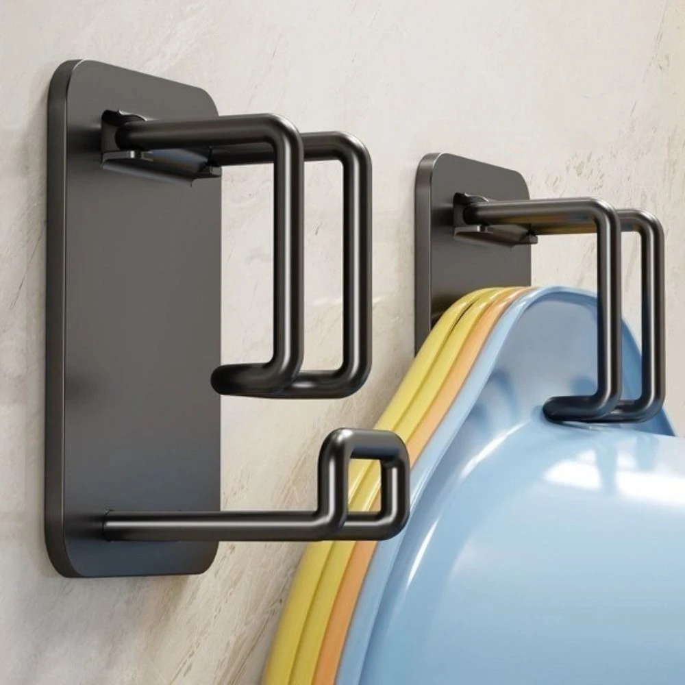 Ganchos de Metal versátiles sin taladro para baño, fácil de instalar, gancho para lavabo, almacenamiento para lavabo