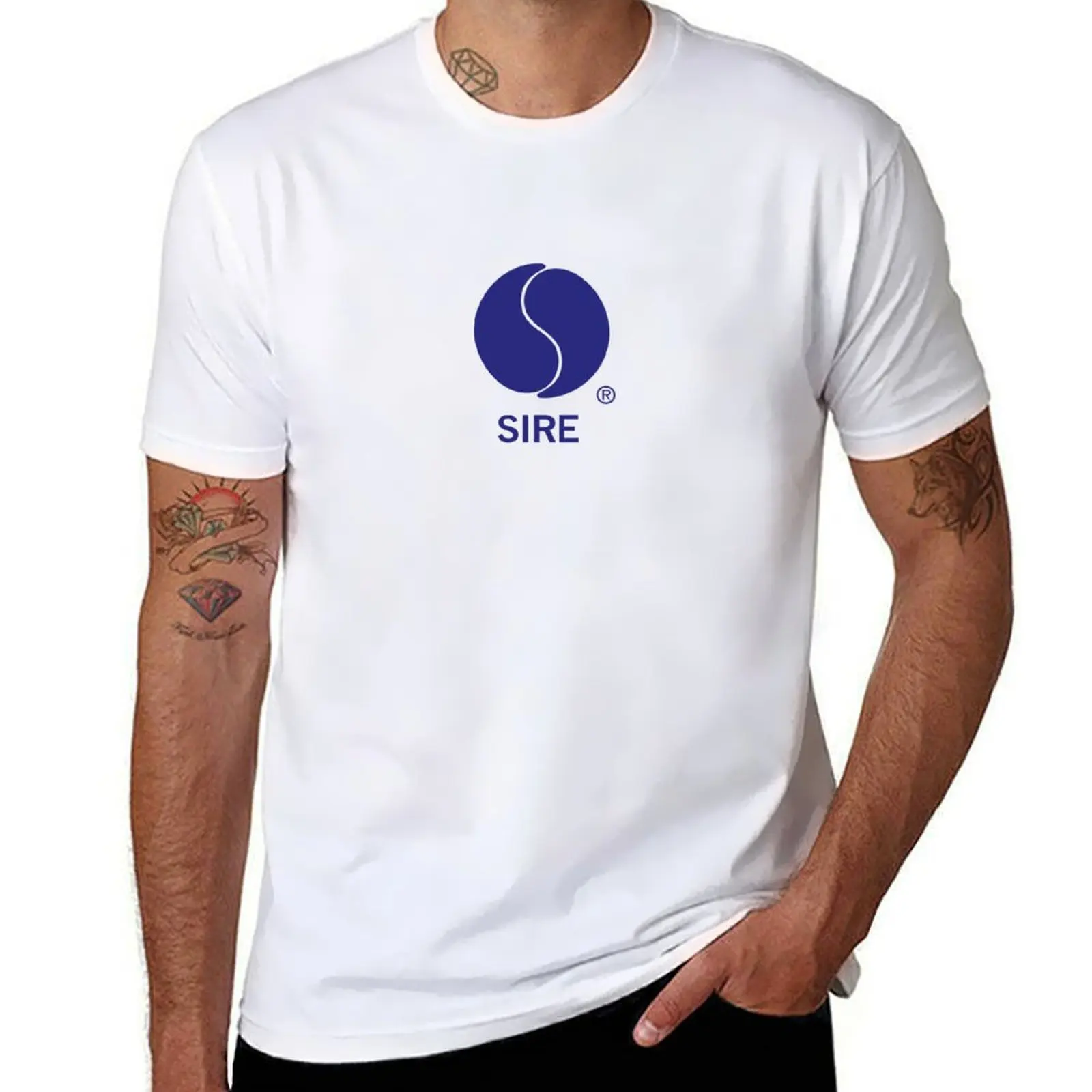 

man t cotton T-Shirt shirts SIRE cotton 100% funny Indigo Logo shirts t Records