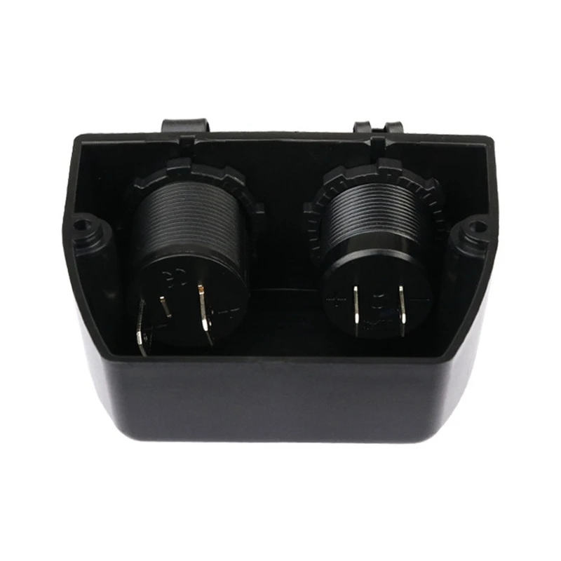 12-24V Dual USB Outlet Volt Power Outlet With Voltage Display Lighter Socket Switch Panel Adapter Tent Type